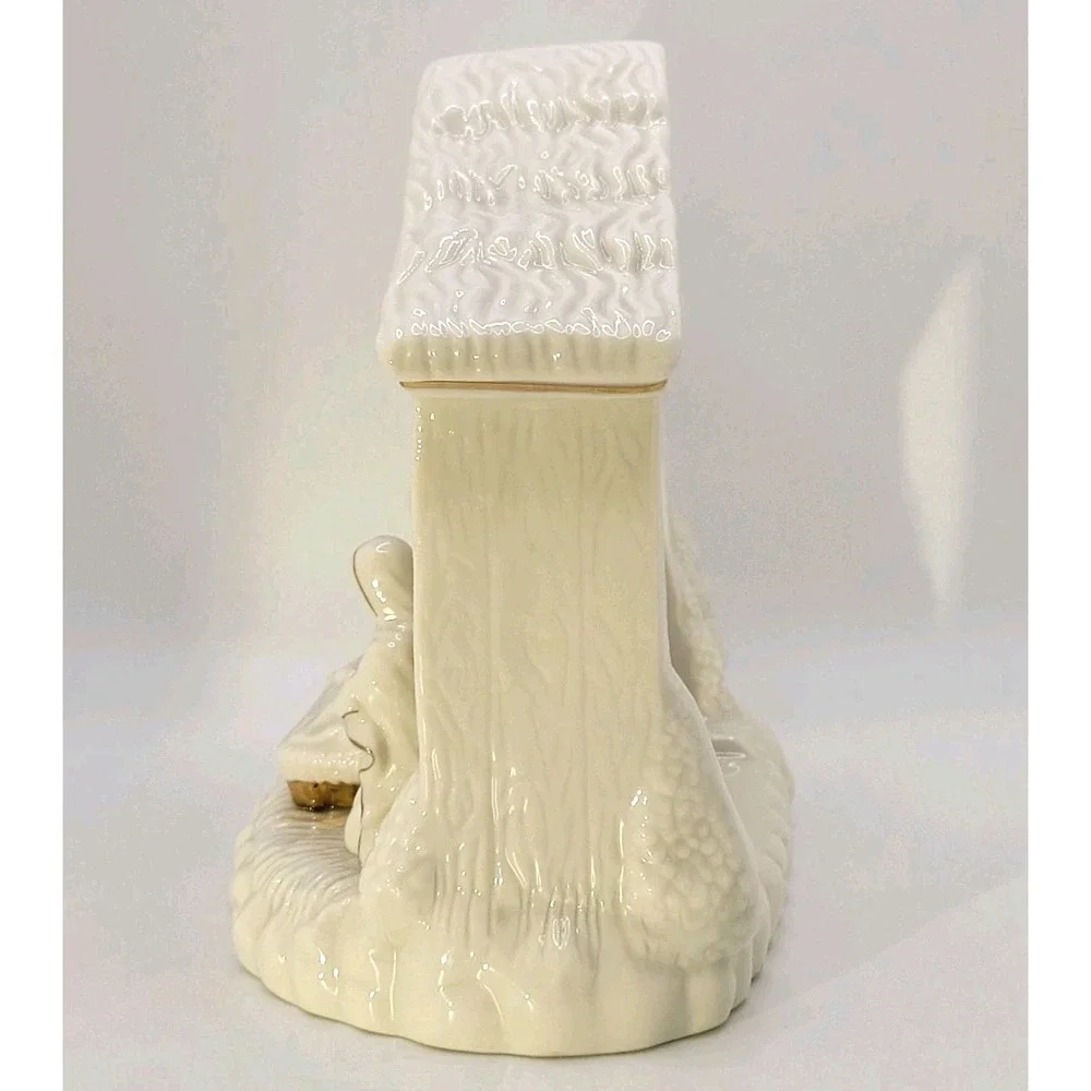 Mikasa Holiday Elegance Nativity Tealight Holder Off-White‎ Fine China Christmas